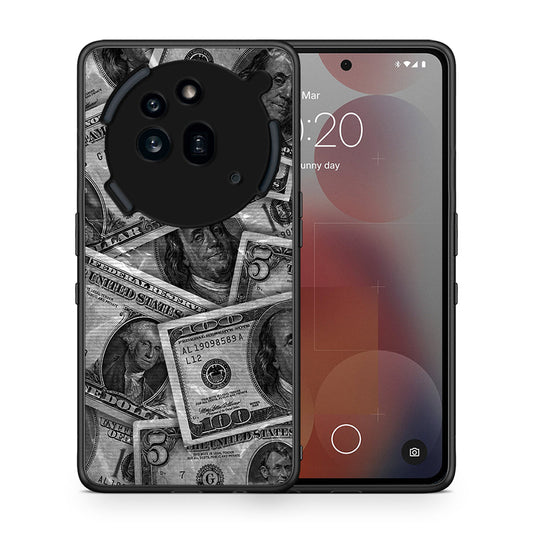 Θήκη Nothing Phone 3a Pro 5G Money Dollars από τη Smartfits με σχέδιο στο πίσω μέρος και μαύρο περίβλημα | Nothing Phone 3a Pro 5G Money Dollars case with colorful back and black bezels