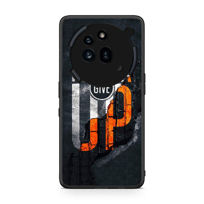 Nothing Phone 3a Pro 5G Never Give Up Θήκη Αγίου Βαλεντίνου από τη Smartfits με σχέδιο στο πίσω μέρος και μαύρο περίβλημα | Smartphone case with colorful back and black bezels by Smartfits