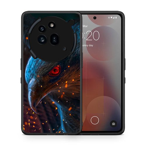 Θήκη Nothing Phone 3a Pro 5G Eagle PopArt από τη Smartfits με σχέδιο στο πίσω μέρος και μαύρο περίβλημα | Nothing Phone 3a Pro 5G Eagle PopArt case with colorful back and black bezels