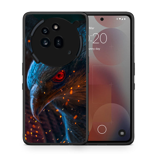 Θήκη Nothing Phone 3a Pro 5G Eagle PopArt από τη Smartfits με σχέδιο στο πίσω μέρος και μαύρο περίβλημα | Nothing Phone 3a Pro 5G Eagle PopArt case with colorful back and black bezels