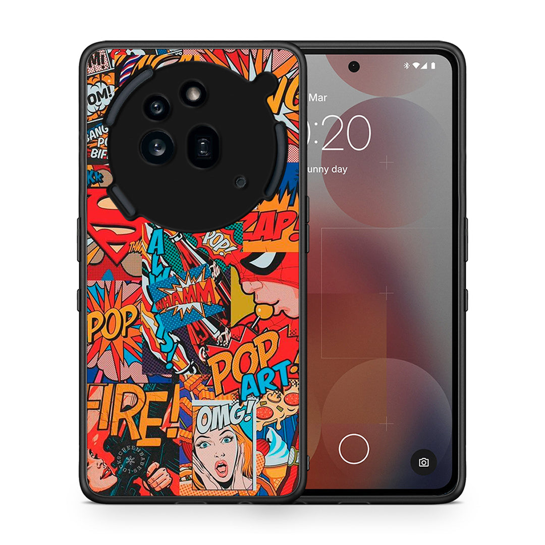 Θήκη Nothing Phone 3a Pro 5G PopArt OMG από τη Smartfits με σχέδιο στο πίσω μέρος και μαύρο περίβλημα | Nothing Phone 3a Pro 5G PopArt OMG case with colorful back and black bezels