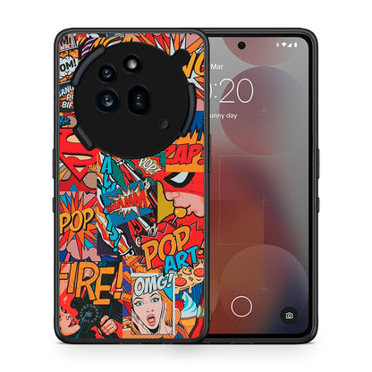 Θήκη Nothing Phone 3a Pro 5G PopArt OMG από τη Smartfits με σχέδιο στο πίσω μέρος και μαύρο περίβλημα | Nothing Phone 3a Pro 5G PopArt OMG case with colorful back and black bezels