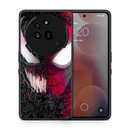 Θήκη Nothing Phone 3a Pro 5G SpiderVenom PopArt από τη Smartfits με σχέδιο στο πίσω μέρος και μαύρο περίβλημα | Nothing Phone 3a Pro 5G SpiderVenom PopArt case with colorful back and black bezels