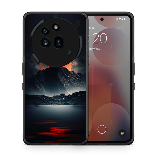 Θήκη Nothing Phone 3a Pro 5G Red Full Moon από τη Smartfits με σχέδιο στο πίσω μέρος και μαύρο περίβλημα | Nothing Phone 3a Pro 5G Red Full Moon case with colorful back and black bezels