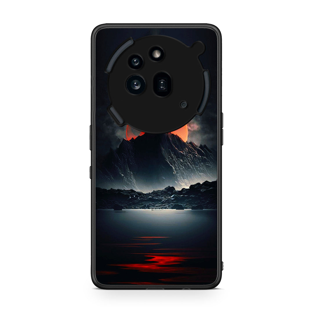 Nothing Phone 3a Pro 5G Red Full Moon θήκη από τη Smartfits με σχέδιο στο πίσω μέρος και μαύρο περίβλημα | Smartphone case with colorful back and black bezels by Smartfits