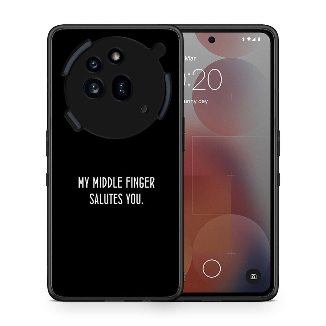 Θήκη Nothing Phone 3a Pro 5G Salute από τη Smartfits με σχέδιο στο πίσω μέρος και μαύρο περίβλημα | Nothing Phone 3a Pro 5G Salute case with colorful back and black bezels