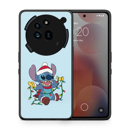 Θήκη Nothing Phone 3a Pro 5G Santa Stich από τη Smartfits με σχέδιο στο πίσω μέρος και μαύρο περίβλημα | Nothing Phone 3a Pro 5G Santa Stich case with colorful back and black bezels