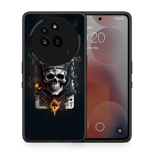 Θήκη Nothing Phone 3a Pro 5G Skull King Ace από τη Smartfits με σχέδιο στο πίσω μέρος και μαύρο περίβλημα | Nothing Phone 3a Pro 5G Skull King Ace case with colorful back and black bezels
