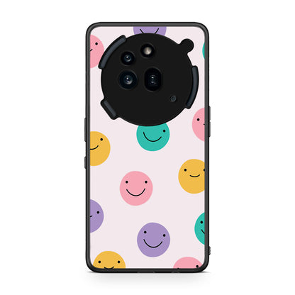 Nothing Phone 3a Pro 5G Smiley Faces θήκη από τη Smartfits με σχέδιο στο πίσω μέρος και μαύρο περίβλημα | Smartphone case with colorful back and black bezels by Smartfits