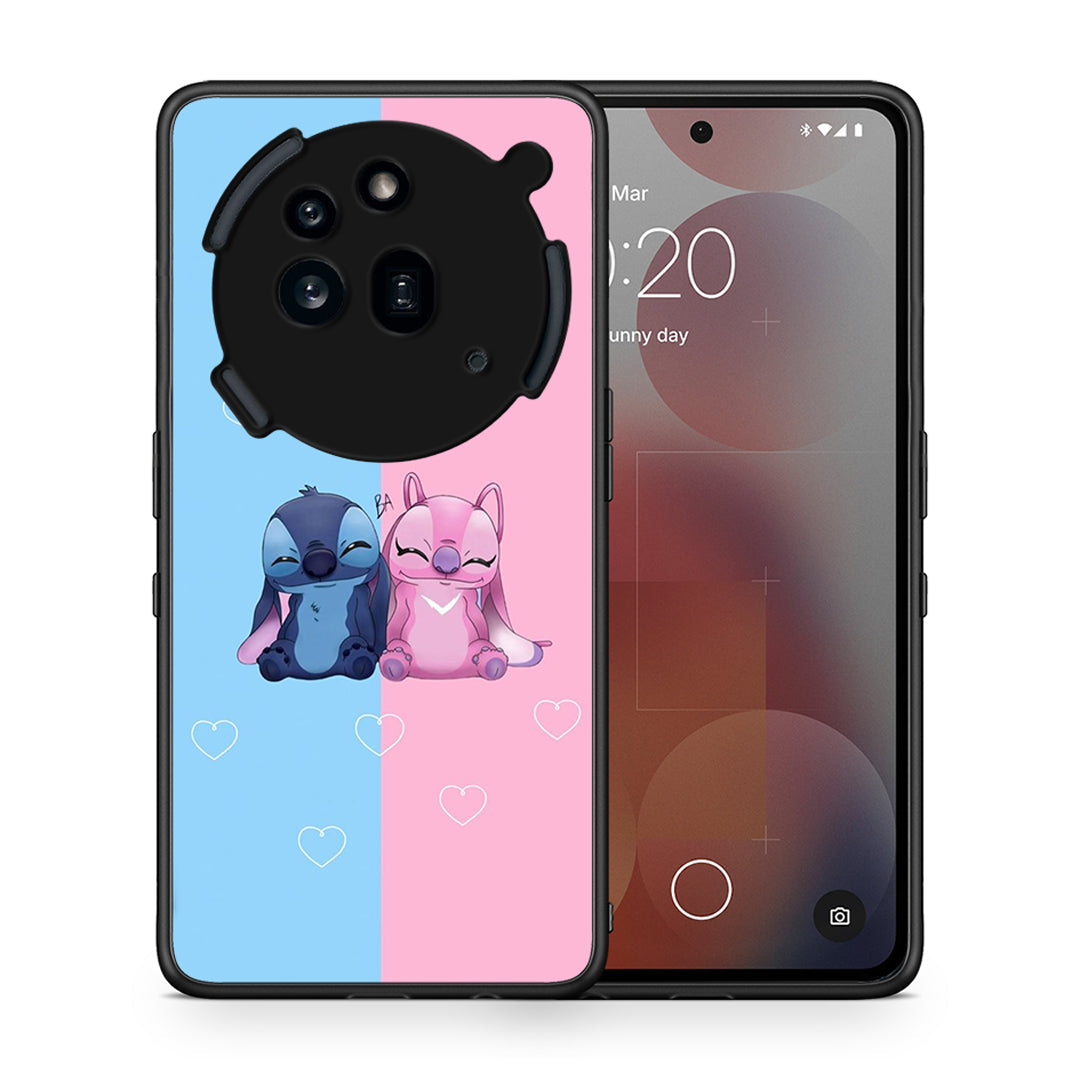 Θήκη Nothing Phone 3a Pro 5G Stitch And Angel από τη Smartfits με σχέδιο στο πίσω μέρος και μαύρο περίβλημα | Nothing Phone 3a Pro 5G Stitch And Angel case with colorful back and black bezels