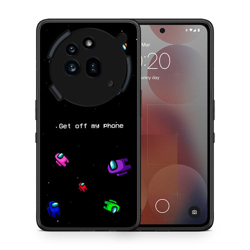 Θήκη Nothing Phone 3a Pro 5G AFK Text από τη Smartfits με σχέδιο στο πίσω μέρος και μαύρο περίβλημα | Nothing Phone 3a Pro 5G AFK Text case with colorful back and black bezels