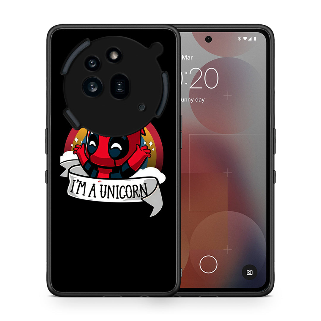 Θήκη Nothing Phone 3a Pro 5G Unicorn Deadpool από τη Smartfits με σχέδιο στο πίσω μέρος και μαύρο περίβλημα | Nothing Phone 3a Pro 5G Unicorn Deadpool case with colorful back and black bezels