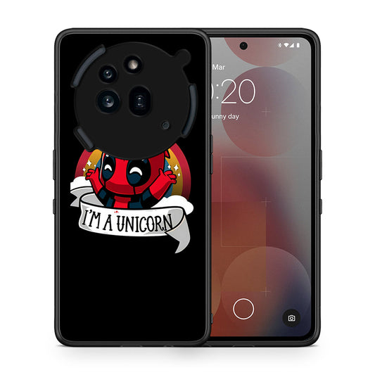 Θήκη Nothing Phone 3a Pro 5G Unicorn Deadpool από τη Smartfits με σχέδιο στο πίσω μέρος και μαύρο περίβλημα | Nothing Phone 3a Pro 5G Unicorn Deadpool case with colorful back and black bezels