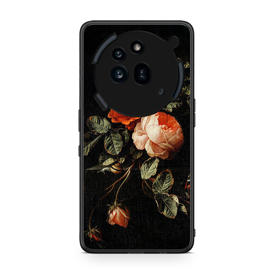 Nothing Phone 3a Pro 5G Vintage Roses θήκη από τη Smartfits με σχέδιο στο πίσω μέρος και μαύρο περίβλημα | Smartphone case with colorful back and black bezels by Smartfits
