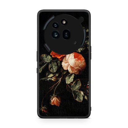 Nothing Phone 3a Pro 5G Vintage Roses θήκη από τη Smartfits με σχέδιο στο πίσω μέρος και μαύρο περίβλημα | Smartphone case with colorful back and black bezels by Smartfits