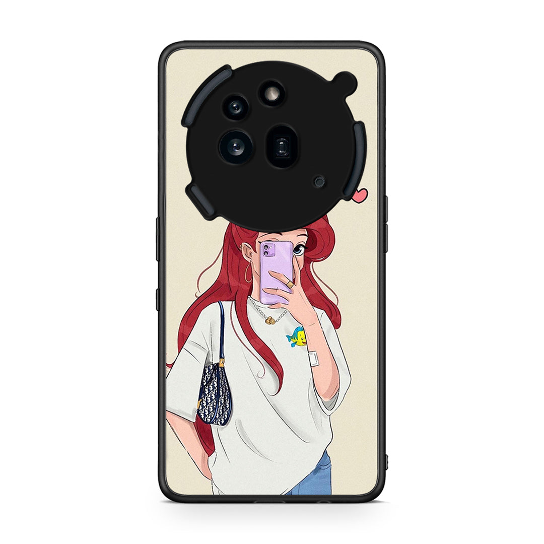 Nothing Phone 3a Pro 5G Walking Mermaid Θήκη από τη Smartfits με σχέδιο στο πίσω μέρος και μαύρο περίβλημα | Smartphone case with colorful back and black bezels by Smartfits