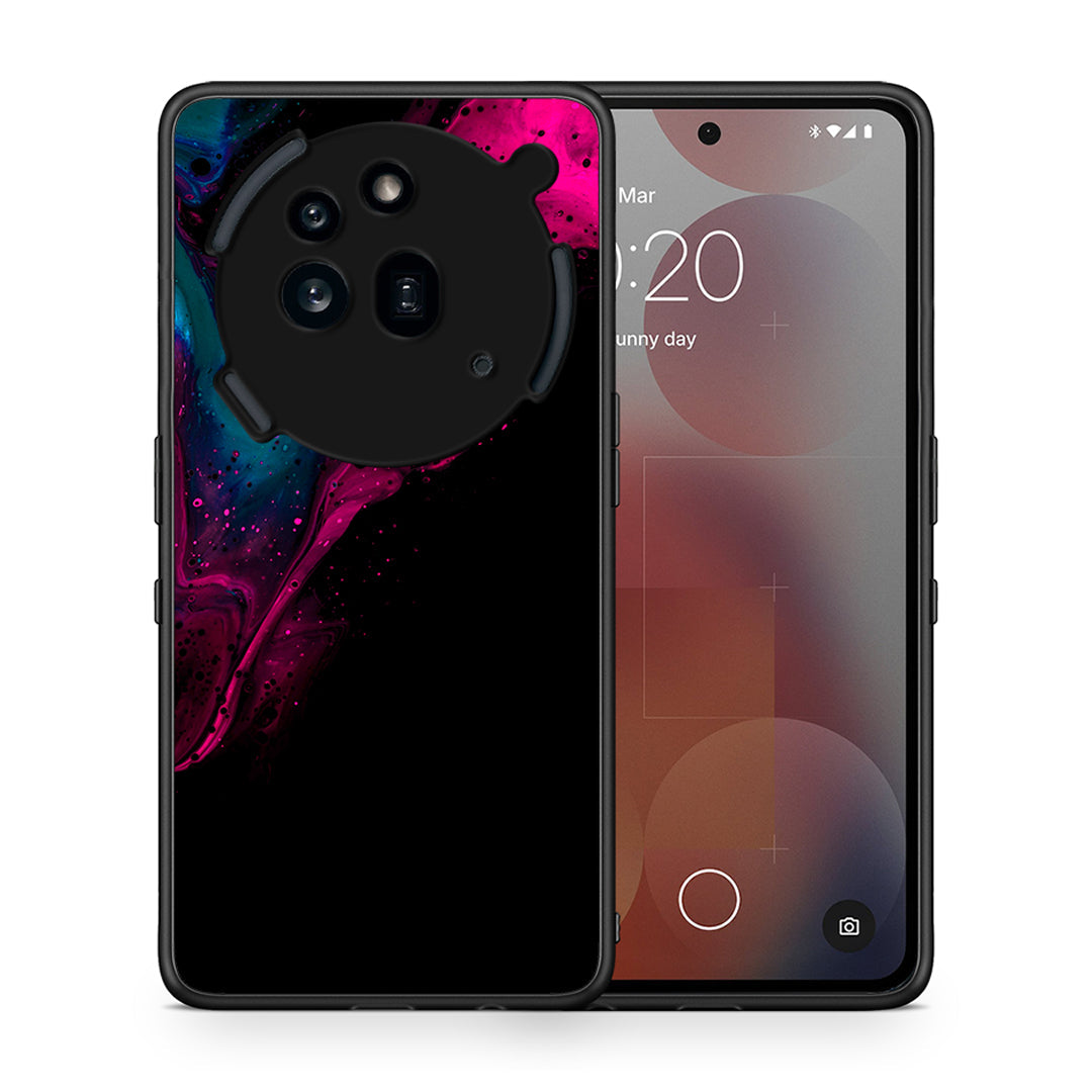 Θήκη Nothing Phone 3a Pro 5G Pink Black Watercolor από τη Smartfits με σχέδιο στο πίσω μέρος και μαύρο περίβλημα | Nothing Phone 3a Pro 5G Pink Black Watercolor case with colorful back and black bezels