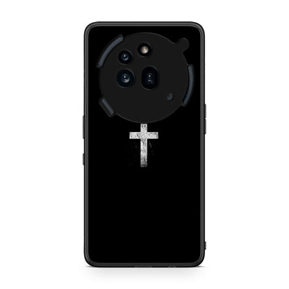 Nothing Phone 3a Pro 5G White Cross θήκη από τη Smartfits με σχέδιο στο πίσω μέρος και μαύρο περίβλημα | Smartphone case with colorful back and black bezels by Smartfits