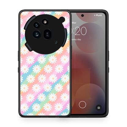 Θήκη Nothing Phone 3a Pro 5G White Daisies από τη Smartfits με σχέδιο στο πίσω μέρος και μαύρο περίβλημα | Nothing Phone 3a Pro 5G White Daisies case with colorful back and black bezels