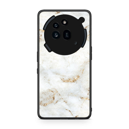 Nothing Phone 3a Pro 5G White Gold Marble θήκη από τη Smartfits με σχέδιο στο πίσω μέρος και μαύρο περίβλημα | Smartphone case with colorful back and black bezels by Smartfits