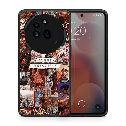 Θήκη Nothing Phone 3a Pro 5G Xmas Collage από τη Smartfits με σχέδιο στο πίσω μέρος και μαύρο περίβλημα | Nothing Phone 3a Pro 5G Xmas Collage case with colorful back and black bezels