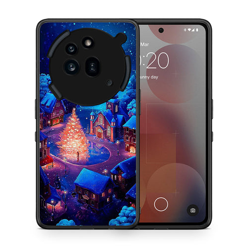 Θήκη Nothing Phone 3a Pro 5G Xmas Village από τη Smartfits με σχέδιο στο πίσω μέρος και μαύρο περίβλημα | Nothing Phone 3a Pro 5G Xmas Village case with colorful back and black bezels