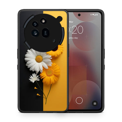 Θήκη Nothing Phone 3a Pro 5G Yellow Daisies από τη Smartfits με σχέδιο στο πίσω μέρος και μαύρο περίβλημα | Nothing Phone 3a Pro 5G Yellow Daisies case with colorful back and black bezels