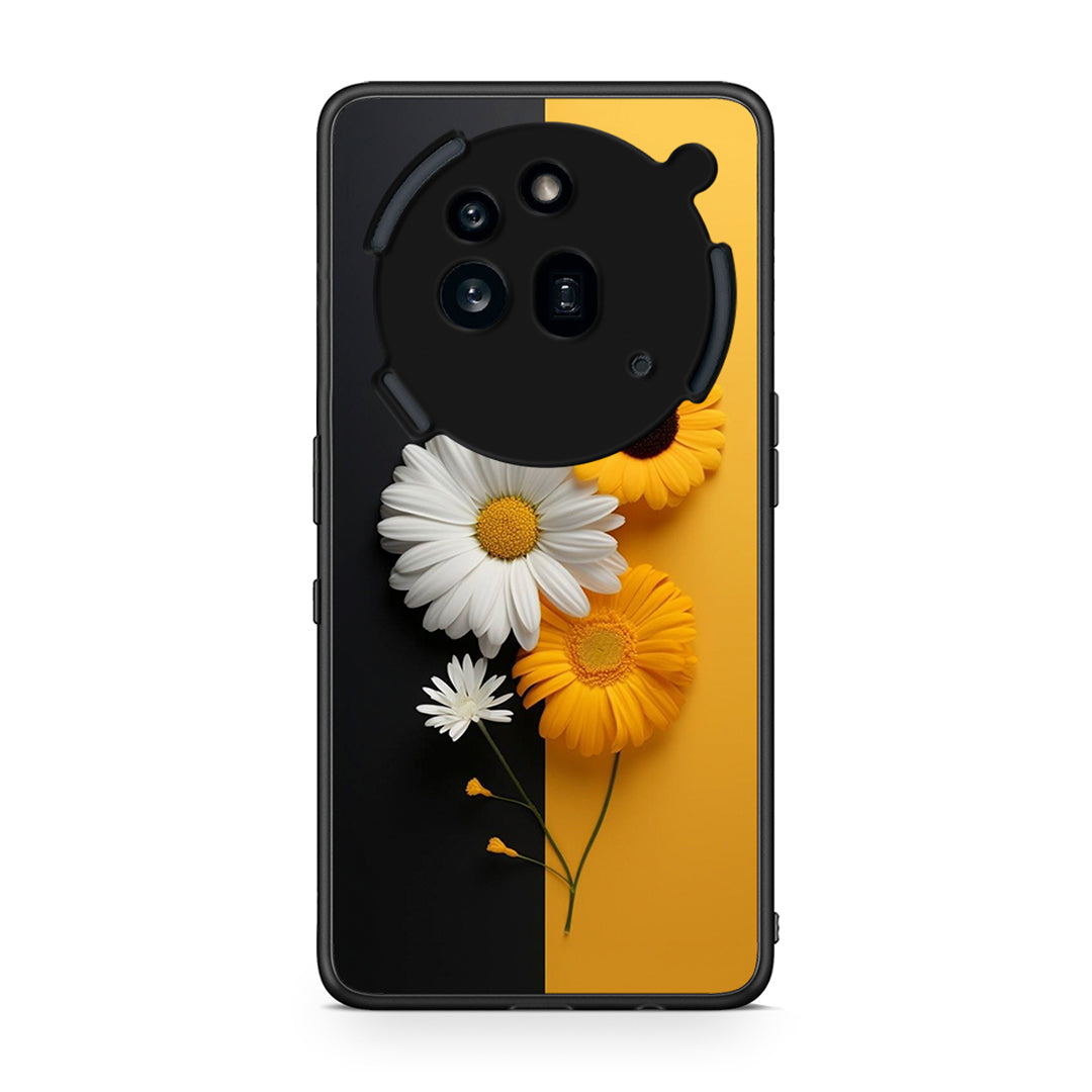 Nothing Phone 3a Pro 5G Yellow Daisies θήκη από τη Smartfits με σχέδιο στο πίσω μέρος και μαύρο περίβλημα | Smartphone case with colorful back and black bezels by Smartfits