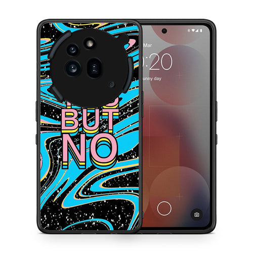Θήκη Nothing Phone 3a Pro 5G Yes But No από τη Smartfits με σχέδιο στο πίσω μέρος και μαύρο περίβλημα | Nothing Phone 3a Pro 5G Yes But No case with colorful back and black bezels
