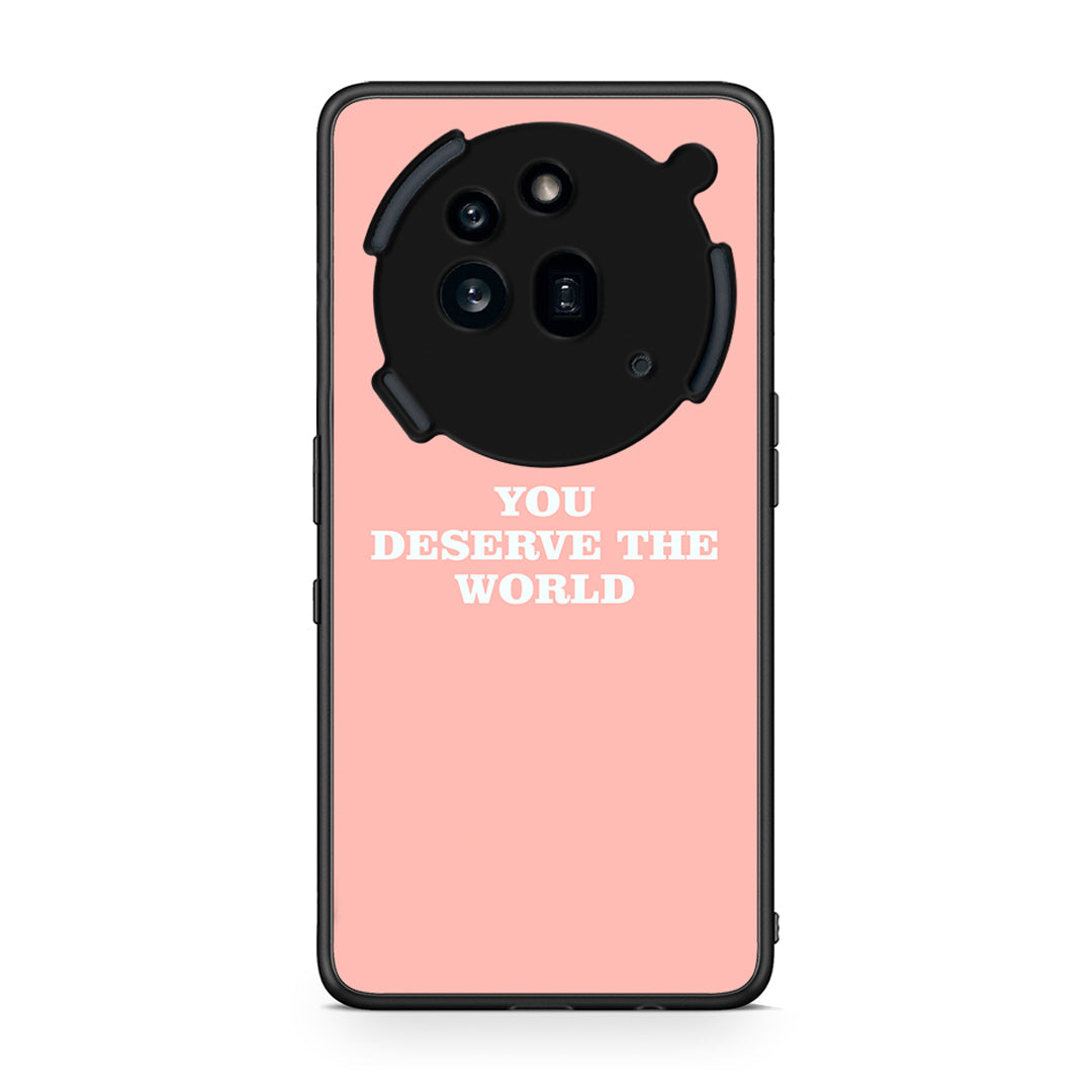 Nothing Phone 3a Pro 5G You Deserve The World Θήκη Αγίου Βαλεντίνου από τη Smartfits με σχέδιο στο πίσω μέρος και μαύρο περίβλημα | Smartphone case with colorful back and black bezels by Smartfits