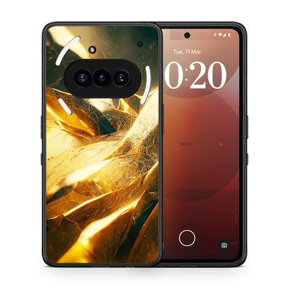 Θήκη Nothing Phone 3a Real Gold από τη Smartfits με σχέδιο στο πίσω μέρος και μαύρο περίβλημα | Nothing Phone 3a Real Gold case with colorful back and black bezels