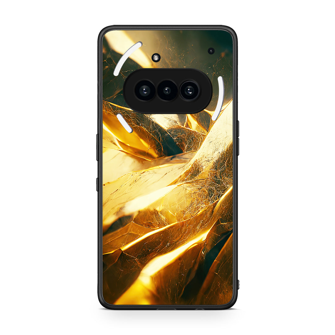 Nothing Phone 3a Real Gold θήκη από τη Smartfits με σχέδιο στο πίσω μέρος και μαύρο περίβλημα | Smartphone case with colorful back and black bezels by Smartfits