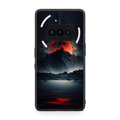 Nothing Phone 3a Red Full Moon θήκη από τη Smartfits με σχέδιο στο πίσω μέρος και μαύρο περίβλημα | Smartphone case with colorful back and black bezels by Smartfits