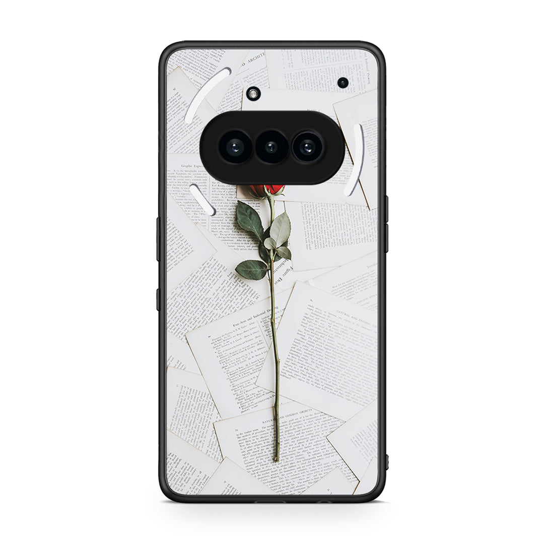 Nothing Phone 3a Red Rose θήκη από τη Smartfits με σχέδιο στο πίσω μέρος και μαύρο περίβλημα | Smartphone case with colorful back and black bezels by Smartfits
