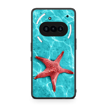 Nothing Phone 3a Red Starfish Θήκη από τη Smartfits με σχέδιο στο πίσω μέρος και μαύρο περίβλημα | Smartphone case with colorful back and black bezels by Smartfits