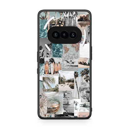 Nothing Phone 3a Retro Beach Life Θήκη από τη Smartfits με σχέδιο στο πίσω μέρος και μαύρο περίβλημα | Smartphone case with colorful back and black bezels by Smartfits