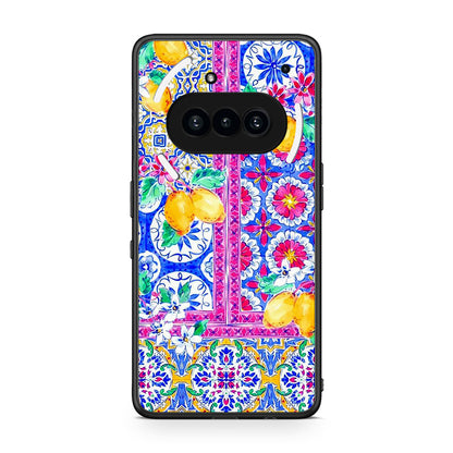 Nothing Phone 3a Retro Spring θήκη από τη Smartfits με σχέδιο στο πίσω μέρος και μαύρο περίβλημα | Smartphone case with colorful back and black bezels by Smartfits