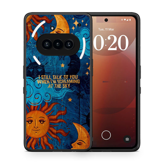 Θήκη Nothing Phone 3a Screaming Sky από τη Smartfits με σχέδιο στο πίσω μέρος και μαύρο περίβλημα | Nothing Phone 3a Screaming Sky case with colorful back and black bezels