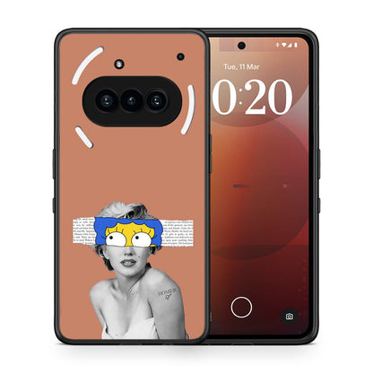 Θήκη Nothing Phone 3a Sim Merilyn από τη Smartfits με σχέδιο στο πίσω μέρος και μαύρο περίβλημα | Nothing Phone 3a Sim Merilyn case with colorful back and black bezels