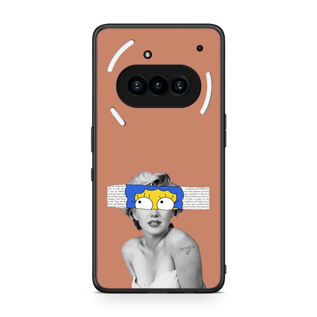 Nothing Phone 3a Sim Merilyn θήκη από τη Smartfits με σχέδιο στο πίσω μέρος και μαύρο περίβλημα | Smartphone case with colorful back and black bezels by Smartfits