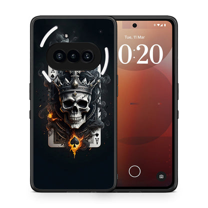 Θήκη Nothing Phone 3a Skull King Ace από τη Smartfits με σχέδιο στο πίσω μέρος και μαύρο περίβλημα | Nothing Phone 3a Skull King Ace case with colorful back and black bezels
