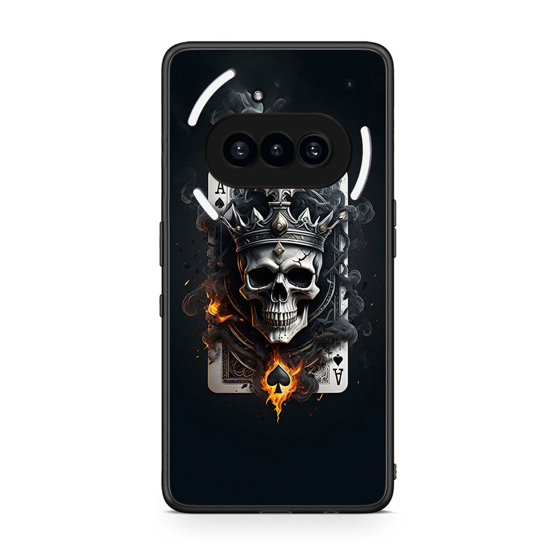 Nothing Phone 3a Skull King Ace θήκη από τη Smartfits με σχέδιο στο πίσω μέρος και μαύρο περίβλημα | Smartphone case with colorful back and black bezels by Smartfits