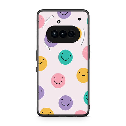 Nothing Phone 3a Smiley Faces θήκη από τη Smartfits με σχέδιο στο πίσω μέρος και μαύρο περίβλημα | Smartphone case with colorful back and black bezels by Smartfits