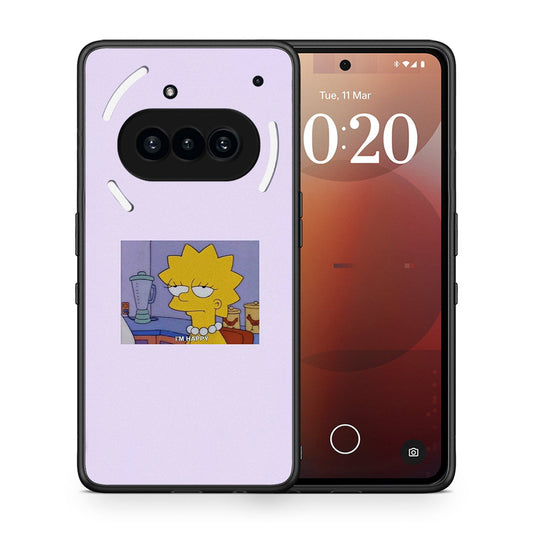 Θήκη Nothing Phone 3a So Happy από τη Smartfits με σχέδιο στο πίσω μέρος και μαύρο περίβλημα | Nothing Phone 3a So Happy case with colorful back and black bezels