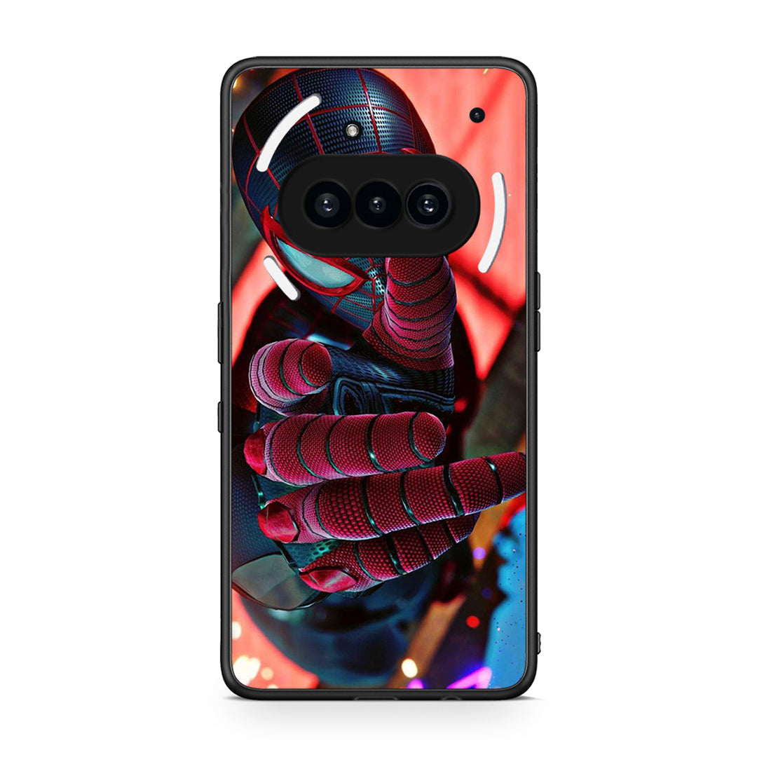 Nothing Phone 3a Spider Hand Θήκη από τη Smartfits με σχέδιο στο πίσω μέρος και μαύρο περίβλημα | Smartphone case with colorful back and black bezels by Smartfits