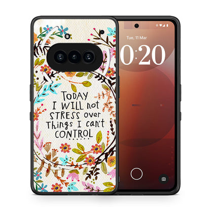 Θήκη Nothing Phone 3a Stress Over από τη Smartfits με σχέδιο στο πίσω μέρος και μαύρο περίβλημα | Nothing Phone 3a Stress Over case with colorful back and black bezels