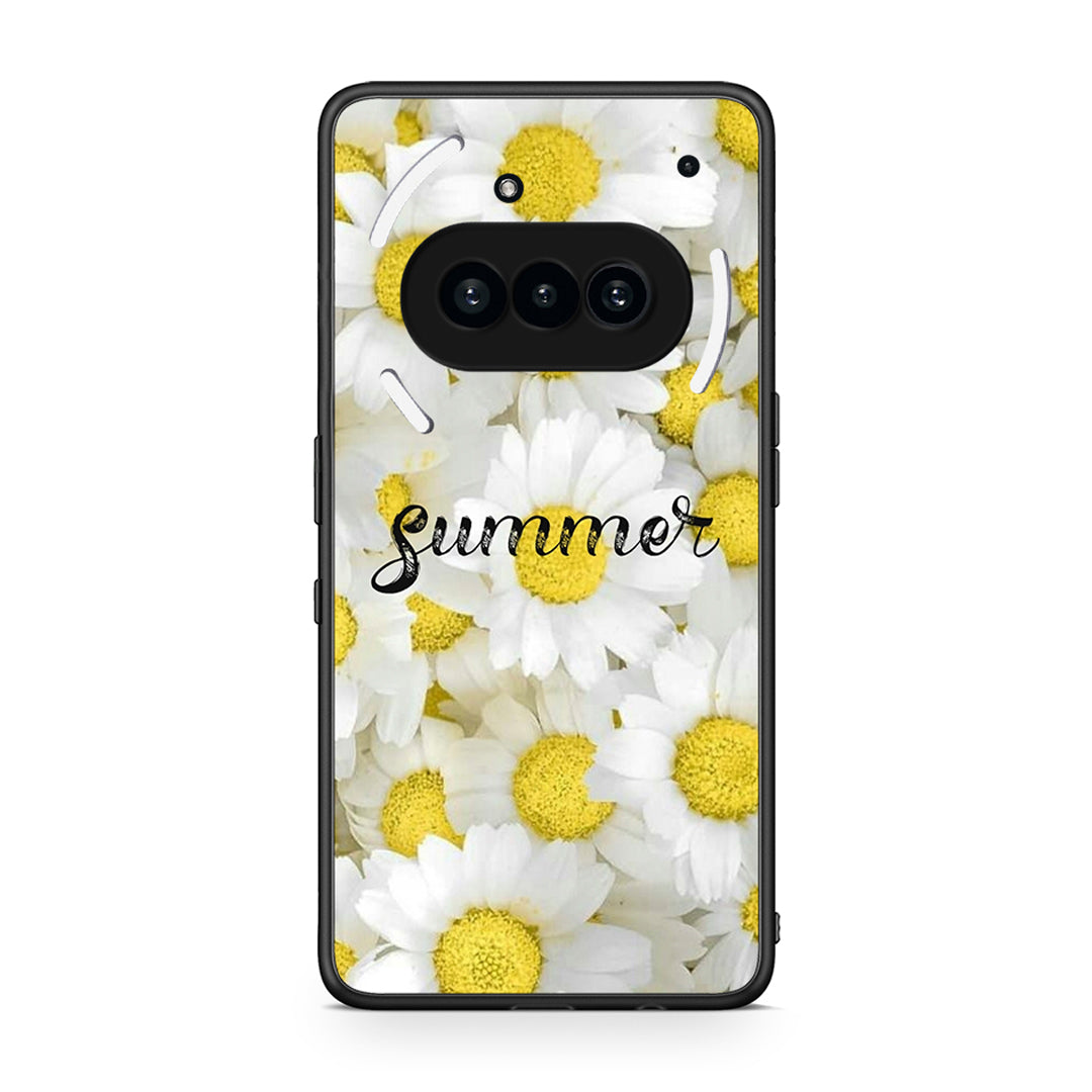 Nothing Phone 3a Summer Daisies Θήκη από τη Smartfits με σχέδιο στο πίσω μέρος και μαύρο περίβλημα | Smartphone case with colorful back and black bezels by Smartfits
