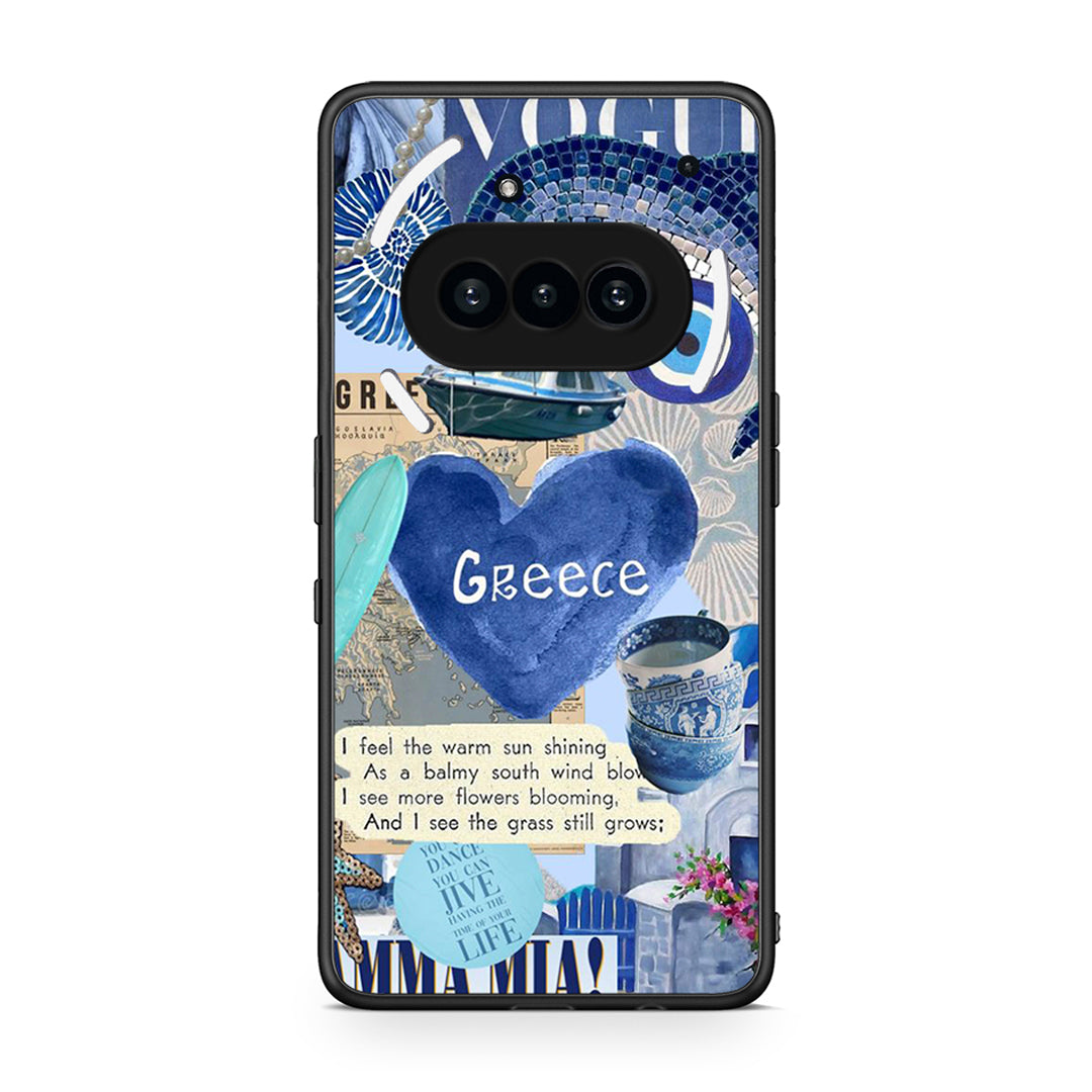 Nothing Phone 3a Summer In Greece Θήκη από τη Smartfits με σχέδιο στο πίσω μέρος και μαύρο περίβλημα | Smartphone case with colorful back and black bezels by Smartfits