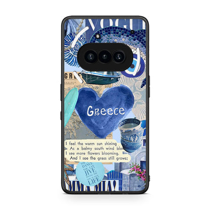 Nothing Phone 3a Summer In Greece Θήκη από τη Smartfits με σχέδιο στο πίσω μέρος και μαύρο περίβλημα | Smartphone case with colorful back and black bezels by Smartfits
