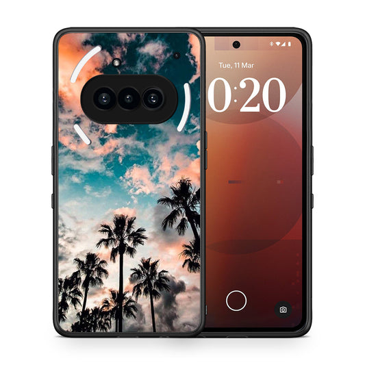 Θήκη Nothing Phone 3a Sky Summer από τη Smartfits με σχέδιο στο πίσω μέρος και μαύρο περίβλημα | Nothing Phone 3a Sky Summer case with colorful back and black bezels
